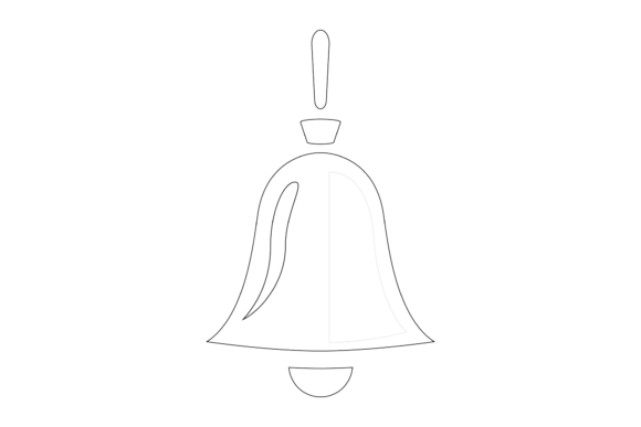 Download Christmas Outline Bell Svg Illustration - Premium Resources