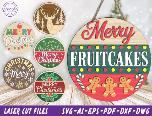 Download Christmas Round Sign SVG Bundle - Christmas round sign svg bundle Collection