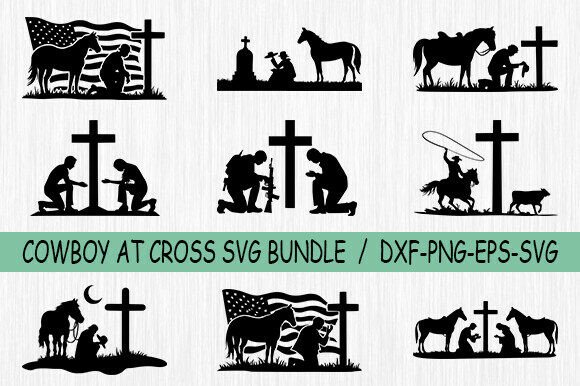 Download Praying Cowboy with Cross Svg Bundle - Cross svg bundle Collection