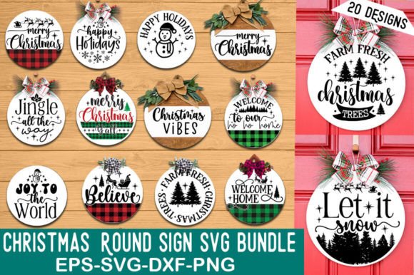 Download Christmas Round Sign SVG Bundle - Christmas round sign svg bundle Collection