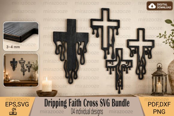 Download Dripping Faith Cross SVG Bundle - Cross svg bundle Collection